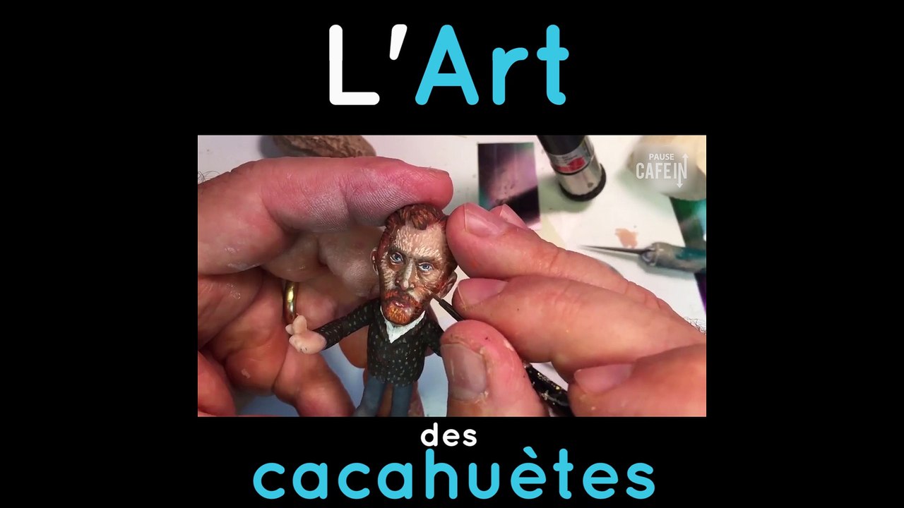 Ce peintre là utilise des cacahuètes pour ses créations !