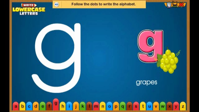 Write Lowercase Letters - Learning to identify and write English alphabets from A to Z in lowercase