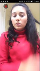 cute girl showing hair