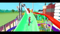 MCQUEEN MONSTER TRUCK STUNT Superheroes Spiderman COLORS Nursery Rhymes Songs for Children