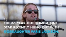 Paris Jackson gives her godfather Macaulay Culkin a pedicure