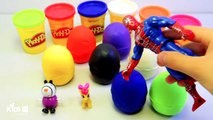 Surprise Eggs Play-doh Spiderman Elsa Peppa Pig Surprise Toys Learn Colors Kids videos