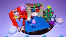 Christmas with Peppa Pig Toys! Christmas Night! Play doh Tutorial