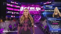 WWE SMACKDOWN 10-25-16 Nikki Bella vs Natalya ( Carmella attacks after the Match)