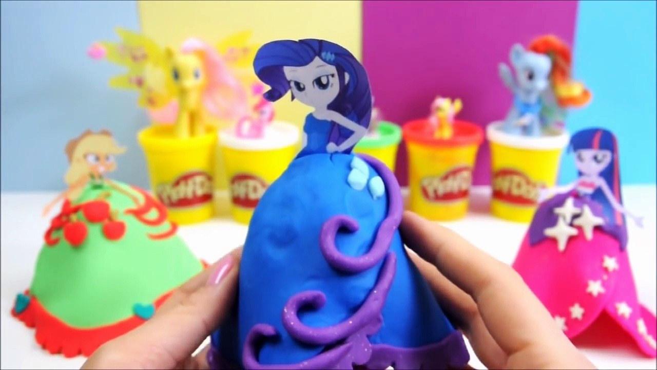 Equestria Girls 2 My Little Pony Kinder Surprises Play Doh Applejack, Rarity, Twilight Sparkle