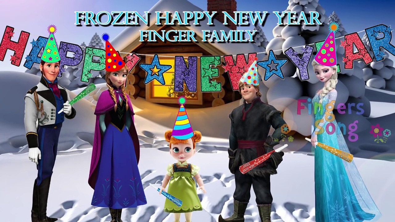 FROZEN Happy New Year Finger Family Nursery Rhymes for Children and Babies | FINGER SONG Channel