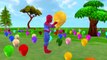 Spider Boy Blowing Balloons Learn Alphabet ABC | Learn Colors Preschool Children Nursery Rhymes