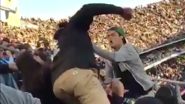 Oakland Raiders Fan B*tch Slaps Chargers Fan During Game