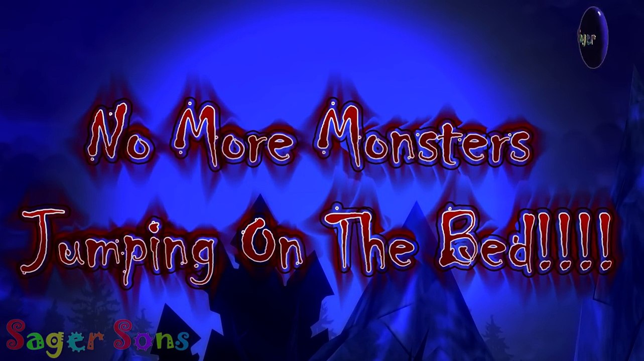 Five Little Monsters Jumping On The Bed - Halloween Song Nursery Rhymes | By Sager Sons