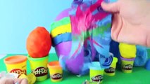 Giant PLAY DOH Egg Kinder Surprise Egg amp Choco Treasure Surprise Toys Cookie Monster Blind