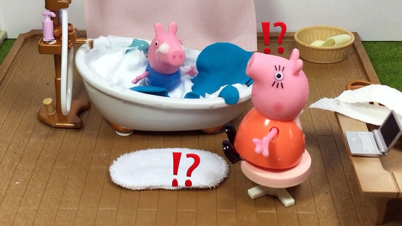 Peppa Pig Play-Doh Stop-Motion: George Poops in The Bathtub