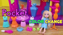 Frozen Elsa Polly Pocket Disney Princess Barbie Magic Clip Salon Color Change Makeover DisneyCarToys