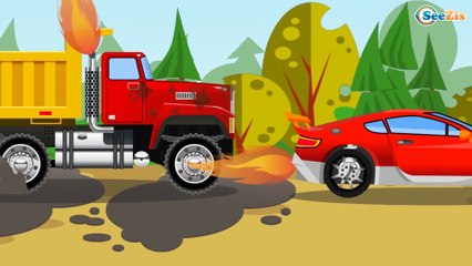 Carros de Carreras es Naranja infantiles - Carritos para niños - Caricatura de carros