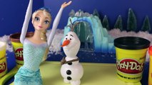 Frozen Elsa Barbie & Play Doh Olaf Tutorial Video Make Olaf Out Of Play Dough Frozen DisneyCarToys