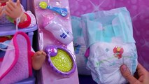 Baby Doll Plays Peek-A-Boo, Drinks Bottle & Eats in High Chair with Little Mommy DisneyCarToys