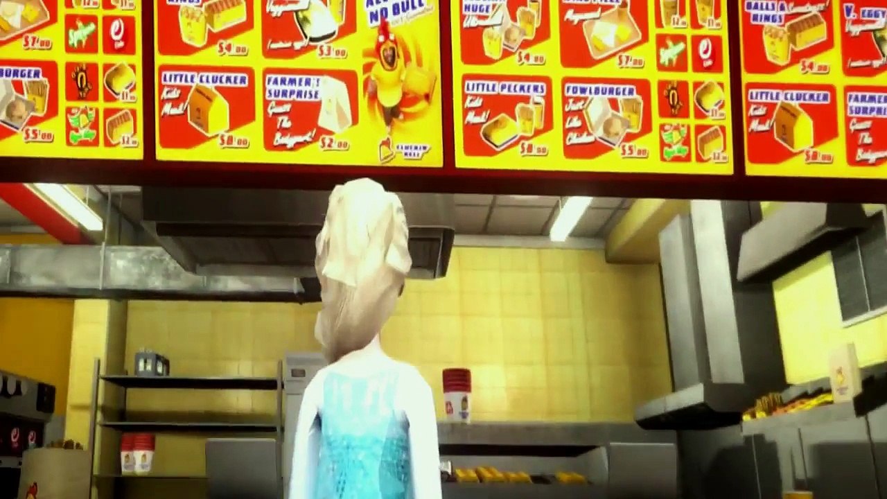 Colors cars!!! Green, Orange Lightning Mcqueen Cars playing with Elsa Frozen