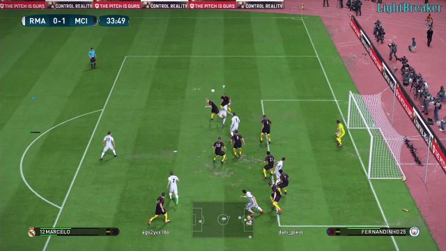 Pro Evolution Soccer 2017 Online Match Real Madrid (Me) Vs Manchester City (Player) No Sound
