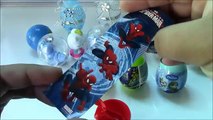 Open 4 Surprise Eggs | 4 Spiderman DISNEY Frozen Spongebob Teenage Mutant Ninja Turtles EGGS