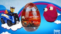 Play Doh surprise eggs!!! Disney PIXAR Cars Paw PATROL MINIONS surprise egg For Kids 3D Toys