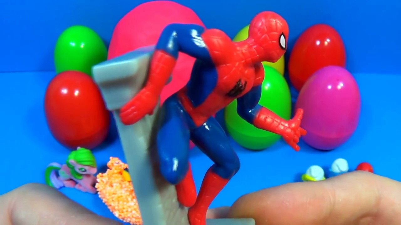 12 surprise eggs! Disney Cars MARVEL Spider Man MINIONS Angry Birds PRINCESS Play Doh eggs surprise