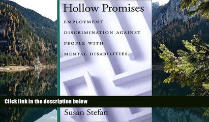 Buy Susan Stefan Hollow Promises: Employment Discrimination Against People with Mental