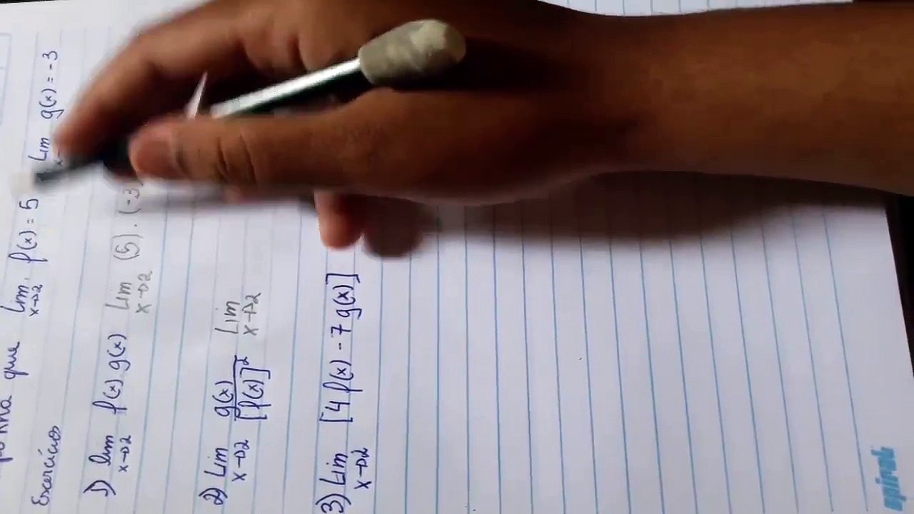 CALCULO I - Limites f(x) e g(x) EXERCICIOS