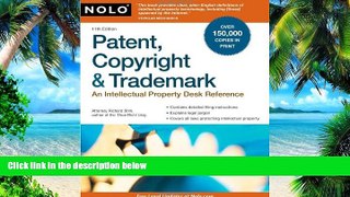 Buy NOW  Patent, Copyright   Trademark: An Intellectual Property Desk Reference Richard Stim