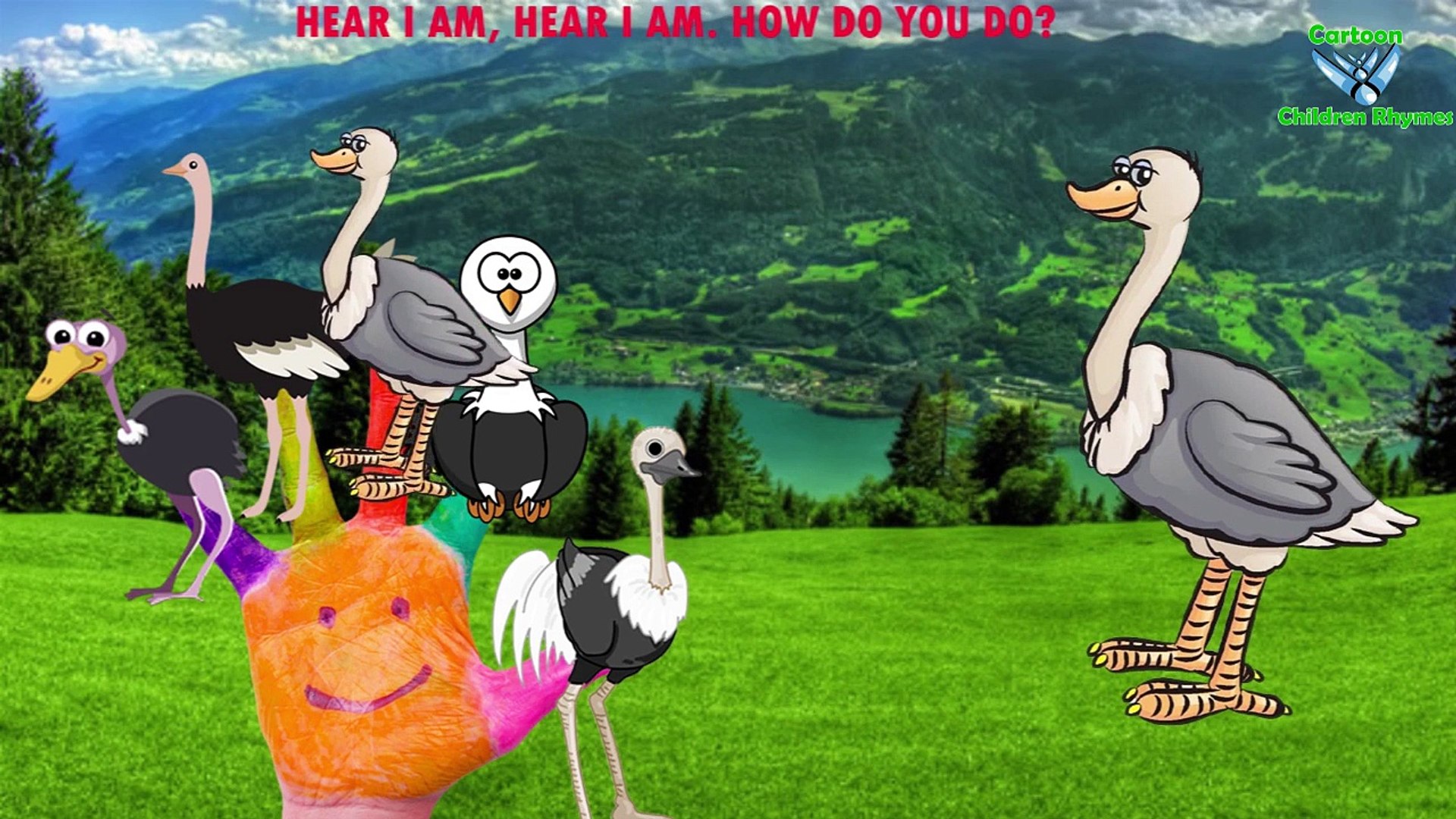 Finger Family Crazy Ostrich Family Nursery Rhymes For Kids