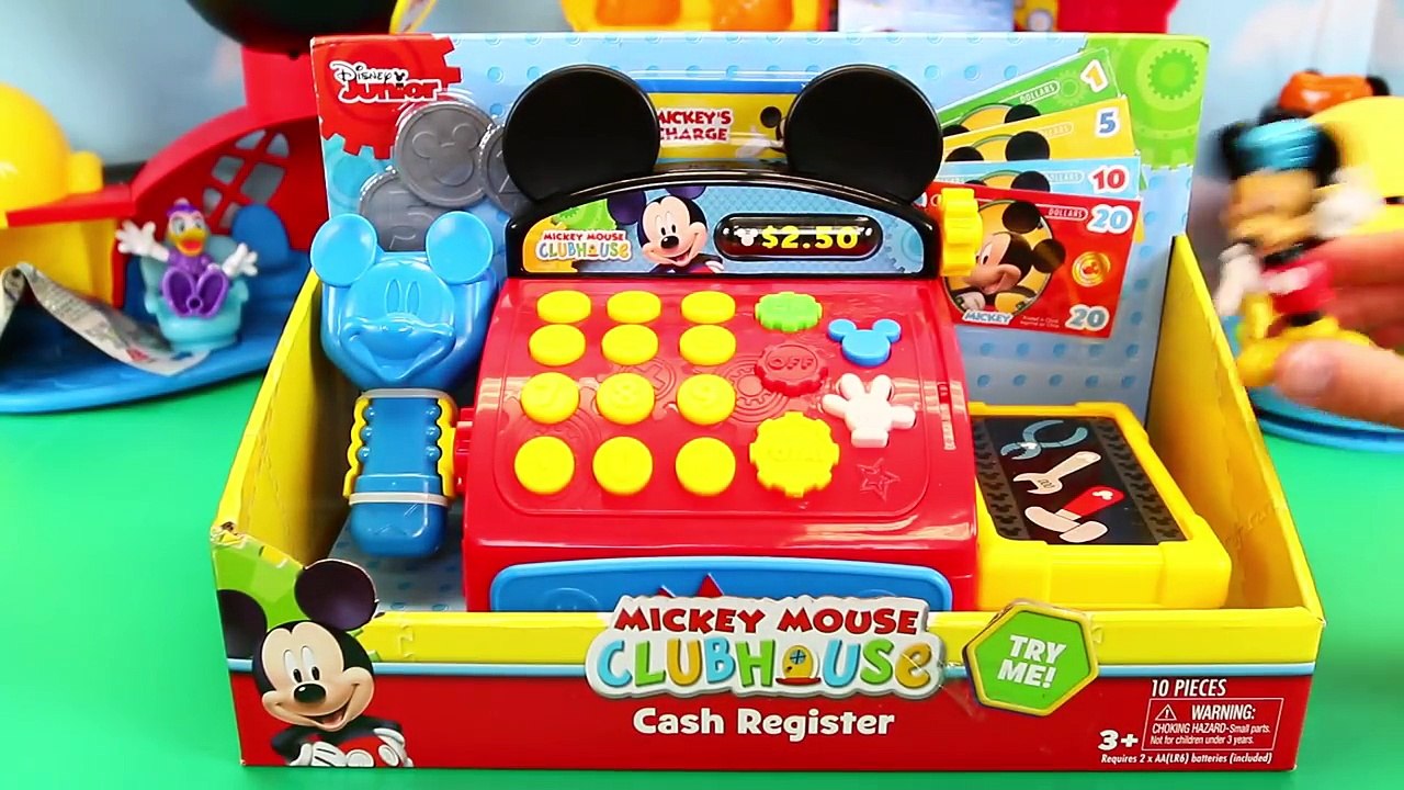MICKEY MOUSE Clubhouse New Electronic Cash Register Shopping for Toys + Minnie Mouse & Donald Duck