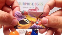 Planes Surprise Eggs Opening Toys Video from Disney - 11 Kinder Surprise Egg Style Toys