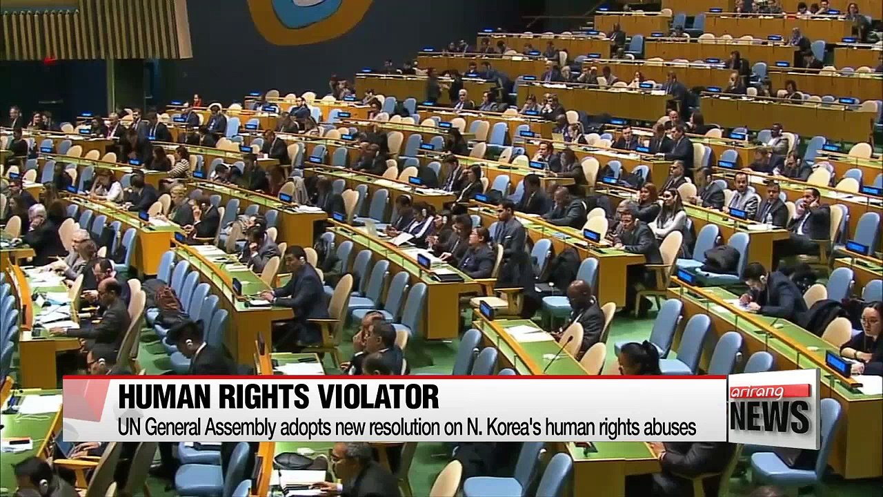UN General Assembly adopts new resolution on N. Korea's human rights abuses