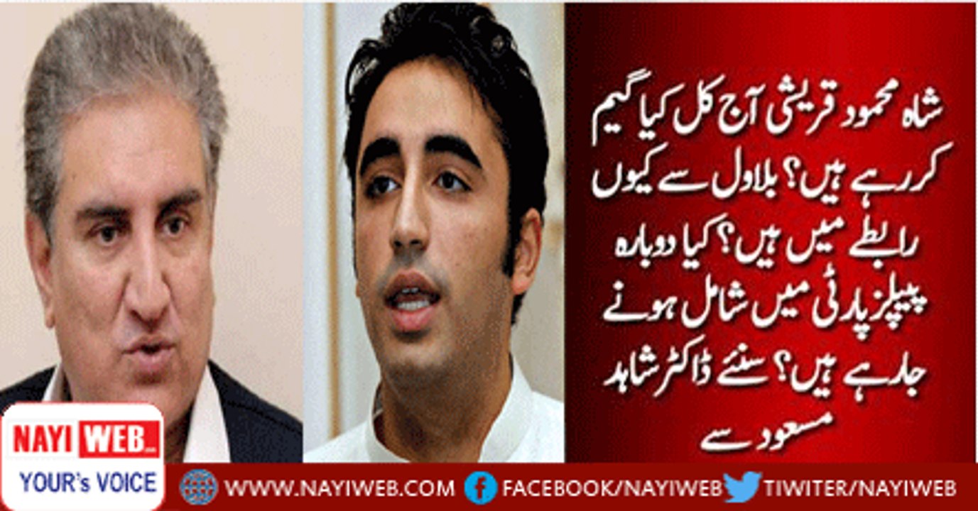 Shah Mehmood Qureshi is in contact with Bilawal Bhutto Zardari -- Dr.Shahid Masood