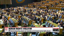 UN General Assembly adopts new resolution on N. Korea's human rights abuses