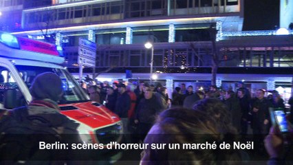 Scènes d'horreur sur un marché de Noël de Berlin