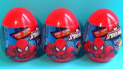 MARVEL SpiderMan surprise eggs Unboxing 3 SPIDERMAN eggs surprise 킨더 서프라이즈