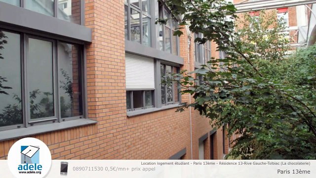 Location logement étudiant - Paris 13ème - Résidence 13-Rive Gauche-Tolbiac (La chocolaterie)
