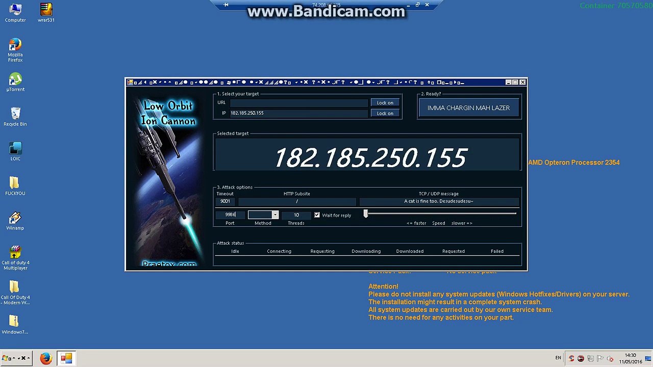How to DDOS a Server/TeamSpeak/VPS/User/Person/GameServer/IP Using LOIC ...