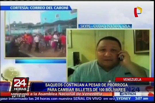 Venezuela: saqueos continúan a pesar de prórroga para cambiar billetes de 100 bolívares