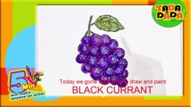 Learn How to draw a BLACKCURRANT | Kids Drawings | Drawing Fruits With Kids | Tada-dada Art Club