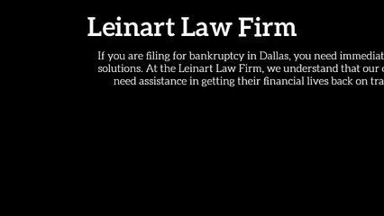 dallas bankruptcy lawyer