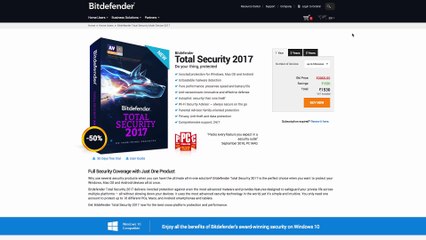 Bitdefender Total Security 2017 | 50% Discount Coupons