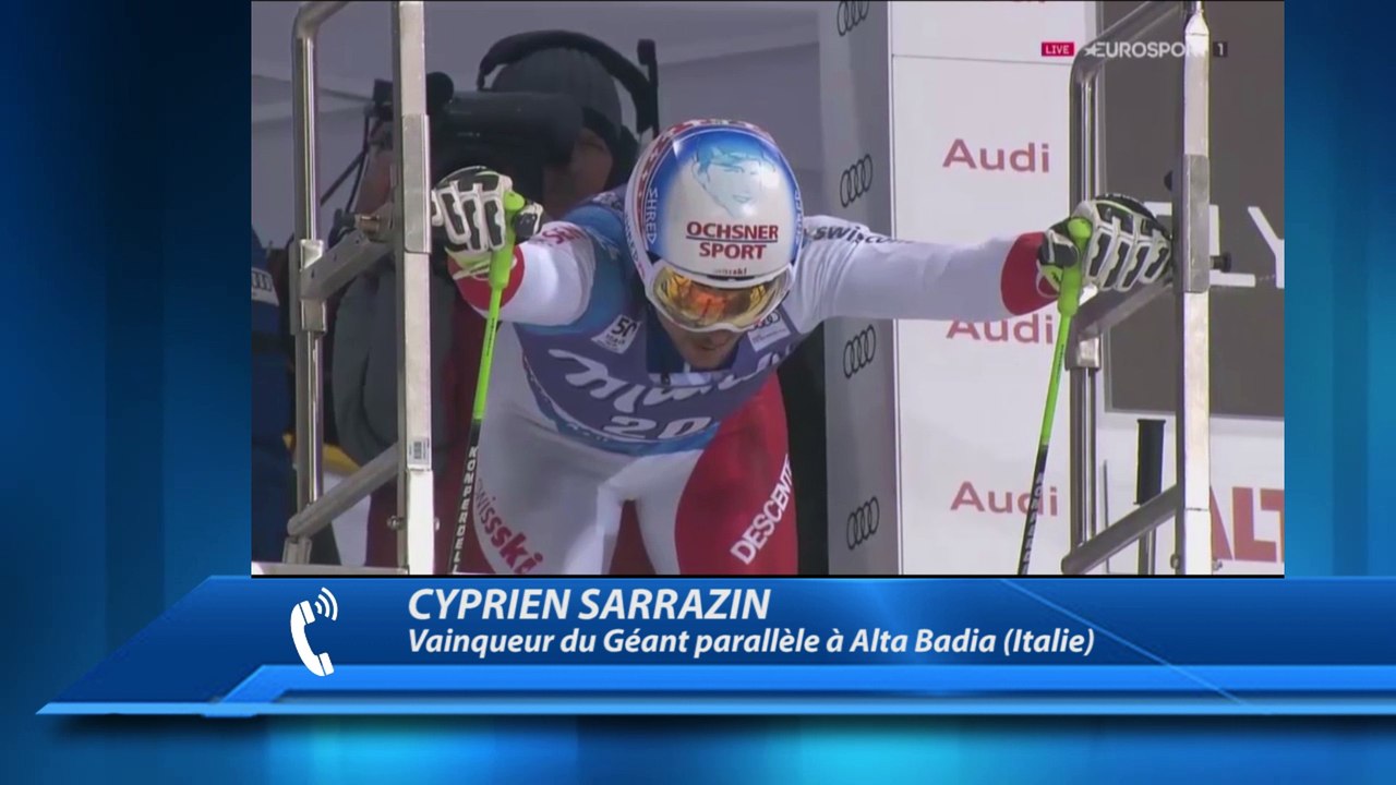 D!CI TV : Cyprien Sarrazin "heureux" après sa victoire en géant parallèle