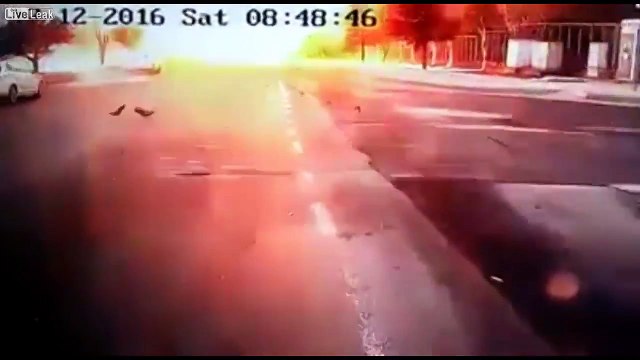 Dashcam footage showing suicide bombing in Turkey