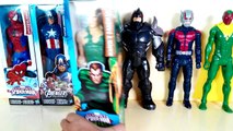 Superhero marvel toys, Titan hero series, superhero Spiderman vs Rhino mavel vs Sandman, hot toys