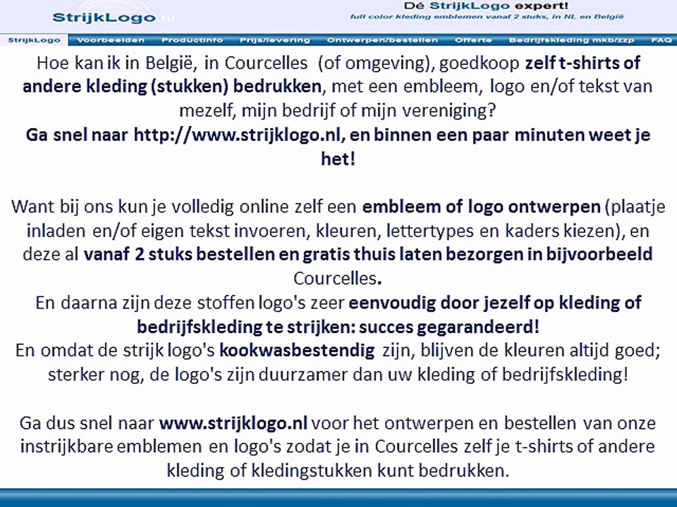 Zelf kleding bedrukken Courcelles