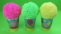Foam Clay Ice Cream Surprise Eggs Peppa Pig Disney Frozen Angry Birds Olaf
