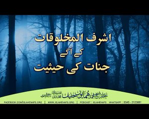 Ashraf ul Makhlooqat kay Agay Jinnat ki Hesiat