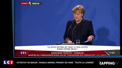 Attentat de Berlin : Angela Merkel est ‘’saisie d’effroi’’ et dénonce un ‘’acte ignoble’’