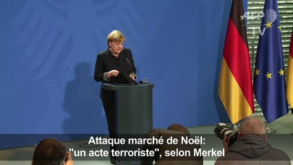 Merkel: l'attaque sur un marché de Noël est "un acte terroriste"