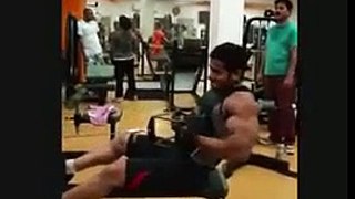 Mr.India Suhas Khamkar working out at elixir fitness